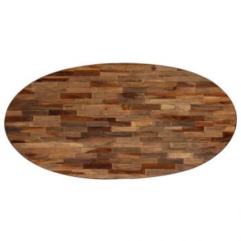 Couchtisch Recyceltes Massivholz Teak Oval 120x60x30 cm