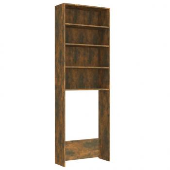 Waschmaschinenschrank Räuchereiche 64x24x190 cm