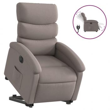 Relaxsessel mit Aufstehhilfe Elektrisch Taupe Stoff