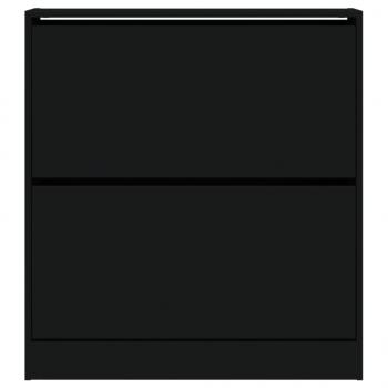 Schuhschrank Schwarz 80x21x87,5 cm Holzwerkstoff