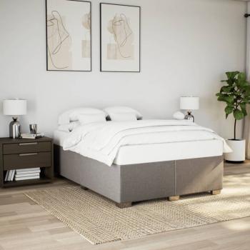 Boxspringbett mit Matratze Taupe 140x200 cm Stoff