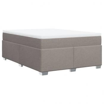 Boxspringbett mit Matratze Taupe 140x200 cm Stoff