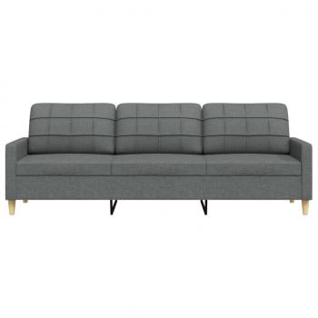 3-Sitzer-Sofa Dunkelgrau 210 cm Stoff