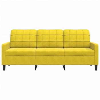 3-Sitzer-Sofa Gelb 180 cm Samt