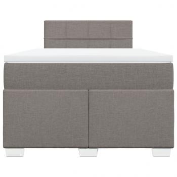 Boxspringbett mit Matratze Taupe 120x200 cm Stoff