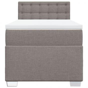 Boxspringbett mit Matratze Taupe 90x190 cm Stoff