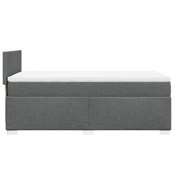 Boxspringbett mit Matratze Dunkelgrau 90x190 cm Stoff