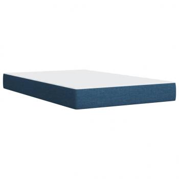 Boxspringbett mit Matratze Blau 90x190 cm Stoff