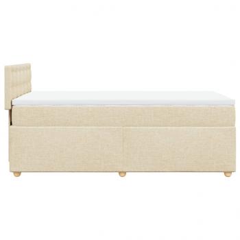 Boxspringbett mit Matratze Creme 90x190 cm Stoff