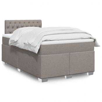 ARDEBO.de - Boxspringbett mit Matratze Taupe 120x200 cm Stoff