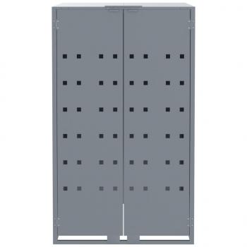 Mülltonnenbox für 1 Tonne Grau 69x79x117 cm Stahl