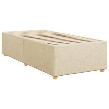 Boxspringbett mit Matratze Creme 90x190 cm Stoff