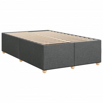 Boxspringbett mit Matratze Dunkelgrau 120x190 cm Stoff