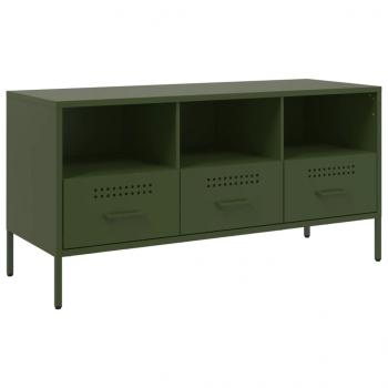 TV-Schrank Olivgrün 100,5x39x50,5 cm Stahl