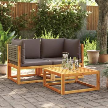 ARDEBO.de - Garten-Ecksofas mit Kissen 2 Stk. Massivholz Akazie