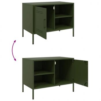 TV-Schrank Olivgrün 68x39x50,5 cm Stahl