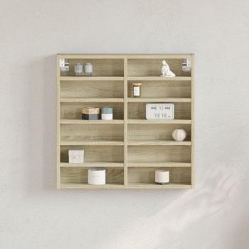 ARDEBO.de - Vitrinenschrank Sonoma-Eiche 60x8,5x58 cm Holzwerkstoff