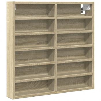 Vitrinenschrank Sonoma-Eiche 60x8,5x58 cm Holzwerkstoff