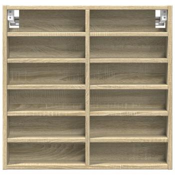 Vitrinenschrank Sonoma-Eiche 60x8,5x58 cm Holzwerkstoff