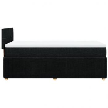 Boxspringbett mit Matratze Schwarz 90x190 cm Stoff