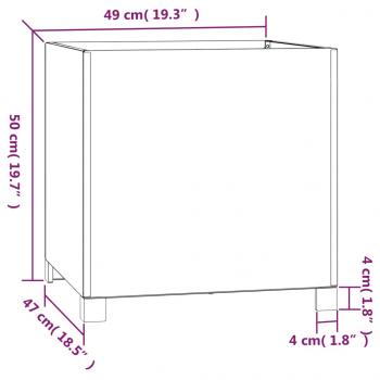 Pflanzkübel mit Beinen 2 Stk. Rostig 49x47x50 cm Cortenstahl