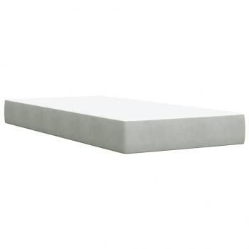 Boxspringbett mit Matratze Hellgrau 100x200 cm Samt