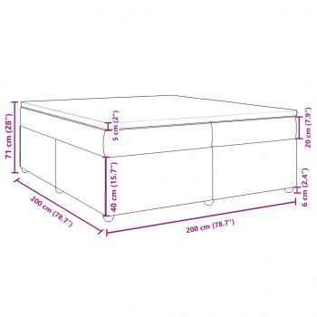 Boxspringbett mit Matratze Schwarz 200x200 cm Stoff