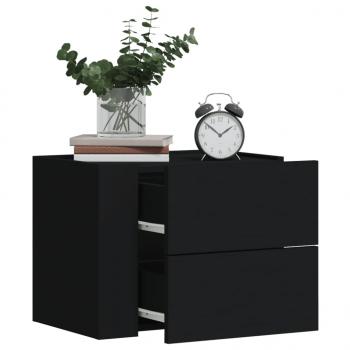 ARDEBO.de - Wand-Nachttische 2 Stk. Schwarz 45x30x35 cm