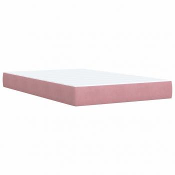 Boxspringbett mit Matratze Rosa 120x200 cm Samt