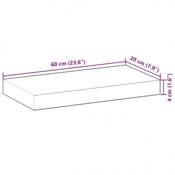 Tischplatte 60x20x4 cm Rechteckig Massivholz Akazie