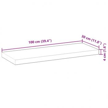 Tischplatte 100x30x4 cm Rechteckig Massivholz Akazie