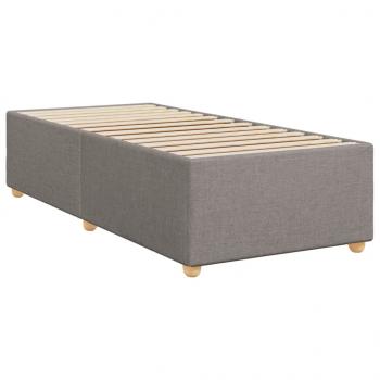 Boxspringbett mit Matratze Taupe 100x200 cm Stoff