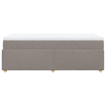 Boxspringbett mit Matratze Taupe 100x200 cm Stoff