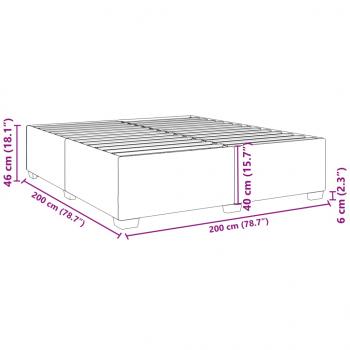 Bettgestell Rosa 200x200 cm Samt