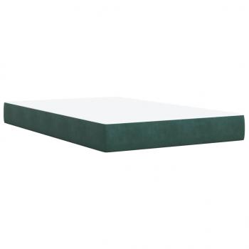 Boxspringbett mit Matratze Dunkelgrün 120x200 cm Samt