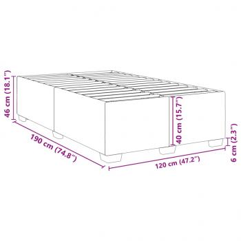 Bettgestell Cappuccino-Braun 120x190 cm Kunstleder