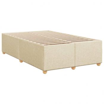 Bettgestell ohne Matratze Creme 120x200 cm Stoff