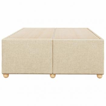 Bettgestell ohne Matratze Creme 120x200 cm Stoff