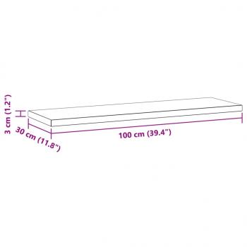 Wandregale 2 Stk. 100x30x3 cm Schwarz Edelstahl