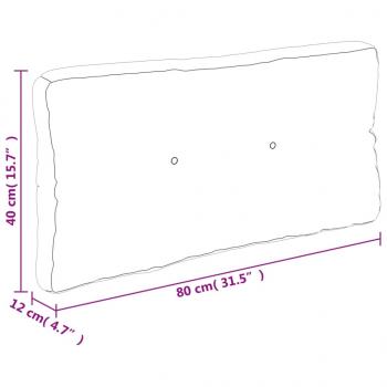 Palettenkissen Blattmuster 80x40x12 cm Stoff