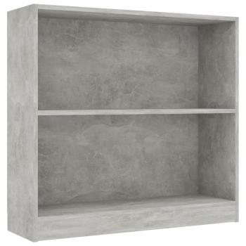 Bücherregal Betongrau 80x24x75 cm Holzwerkstoff