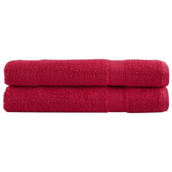 ARDEBO.de - Premium-Handtücher SOLUND 2 Stk. Rot 100x200 cm 600 g/m²