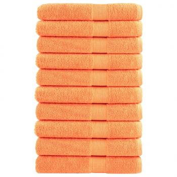 ARDEBO.de - Premium-Saunatücher SOLUND 10 Stk. Orange 80x200 cm 600 g/m²