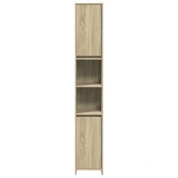 Badezimmerschrank Sonoma-Eiche 30x30x183,5 cm Holzwerkstoff