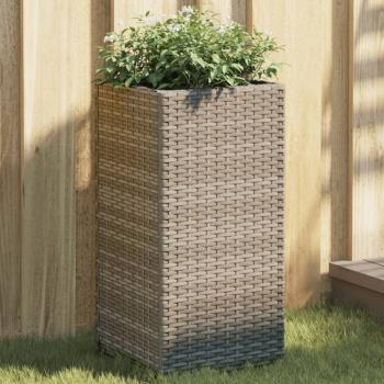 ARDEBO.de - Pflanzkübel Grau 30x30x60 cm Poly Rattan