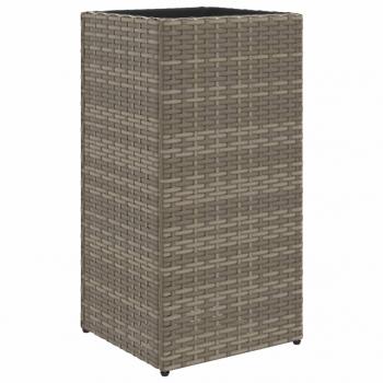 Pflanzkübel Grau 30x30x60 cm Poly Rattan