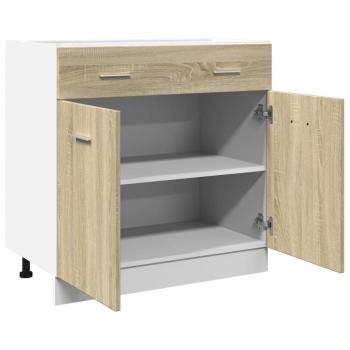 Schubunterschrank Sonoma-Eiche 80x46x81,5 cm Holzwerkstoff