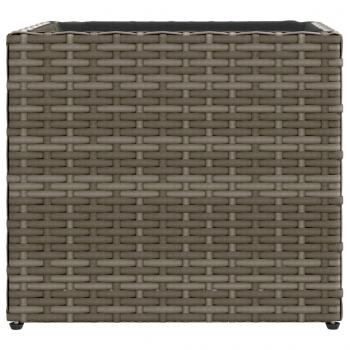 Pflanzkübel Grau 36x30x32 cm Poly Rattan