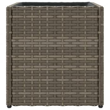 Pflanzkübel Grau 36x30x32 cm Poly Rattan