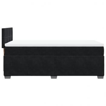 Boxspringbett mit Matratze Schwarz Samt